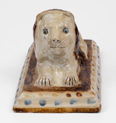 Outstanding Stoneware Lion attrib. A. P. Donaghho, Parkersburg, West Virginia