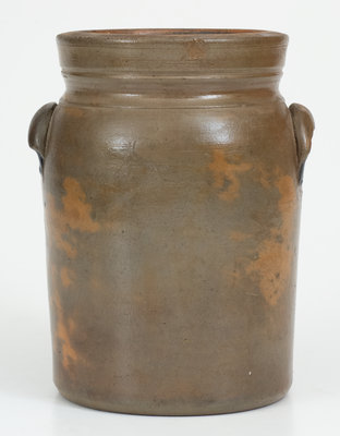 Outstanding Small-Sized Parkersburg, WV Stoneware Presentation Jar, attrib. Donaghho