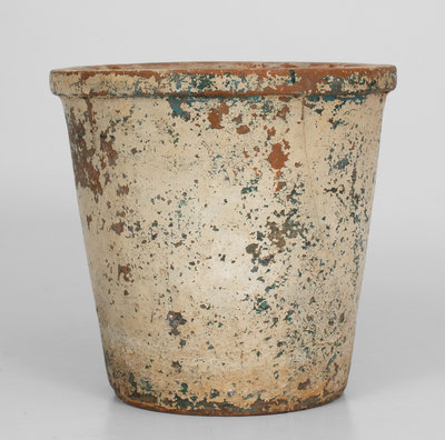 Exceedingly Rare G.W. DUEY / RAPIDAN, Virginia Redware Flowerpot