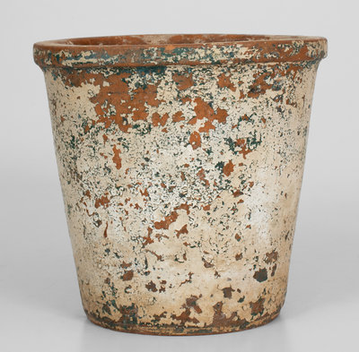 Exceedingly Rare G.W. DUEY / RAPIDAN, Virginia Redware Flowerpot