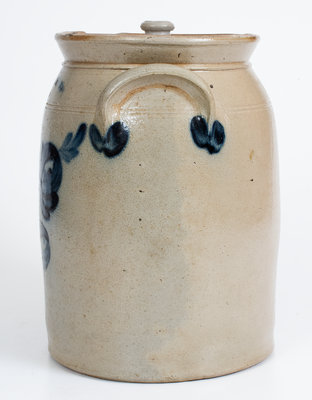 2 Gal. N. CLARK & CO. / LYONS Stoneware Lidded Jar