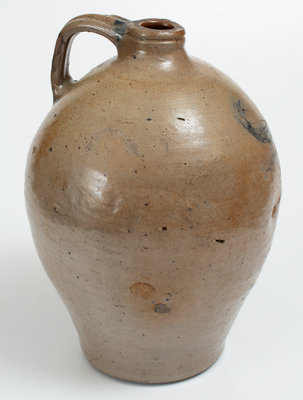 Unusual Incised New Jersey Stoneware Bird Jug