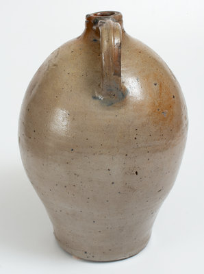 Unusual Incised New Jersey Stoneware Bird Jug