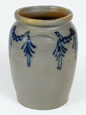 One-Gallon B.C. MILBURN (Alexandria, VA) Stoneware Jar w/ Slip-Trailed Decoration