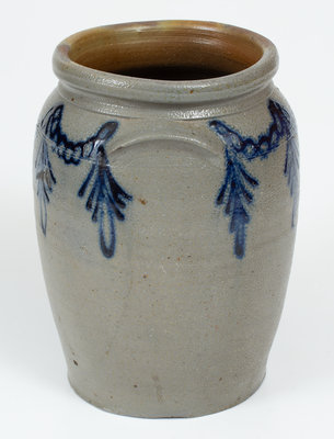 One-Gallon B.C. MILBURN (Alexandria, VA) Stoneware Jar w/ Slip-Trailed Decoration