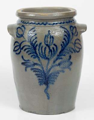 B.C. MILBURN / ALEXA (Alexandria, Virginia) Slip-Trailed Stoneware Jar, c1850