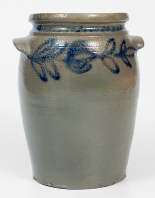 B.C. MILBURN / ALEXA (Alexandria, Virginia) Slip-Trailed Stoneware Jar, c1850