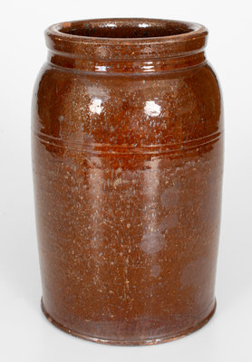 Extremely Rare Redware Jar, attributed to F.W. Schafer and Son, Leesburg, VA / Loudoun County