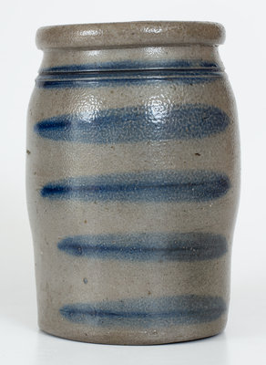 Stoneware Jar w/ Cobalt Stripe Decoration, Western PA origin, circa 1875