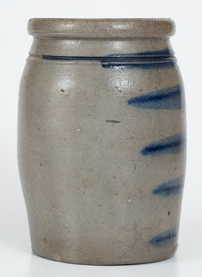 Stoneware Jar w/ Cobalt Stripe Decoration, Western PA origin, circa 1875