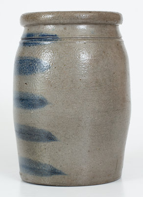 Stoneware Jar w/ Cobalt Stripe Decoration, Western PA origin, circa 1875