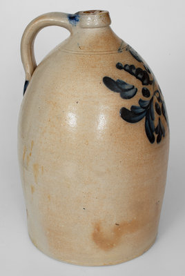 Fine COWDEN & WILCOX. / HARRISBURG, PA Four-Gallon Stoneware Jug w/ Elaborate Decoration