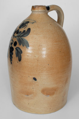 Fine COWDEN & WILCOX. / HARRISBURG, PA Four-Gallon Stoneware Jug w/ Elaborate Decoration