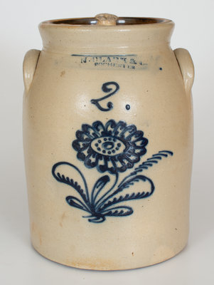 Two-Gallon N. CLARK & Co / ROCHESTER Lidded Stoneware Jar