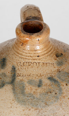 Fine C. CROLIUS / MANUFACTURER / NEW-YORK One-Gallon Stoneware Jug