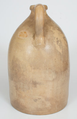 Three-Gallon W.H. FARRAR & Co. / GEDDES, N.Y. Stoneware Jug w/ Elaborate Bird and Floral Motif