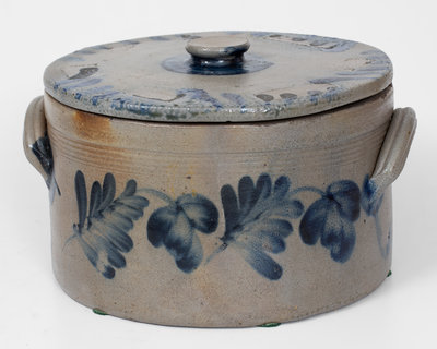 Remmey (Philadelphia) Stoneware Lidded Cake Crock, c1865