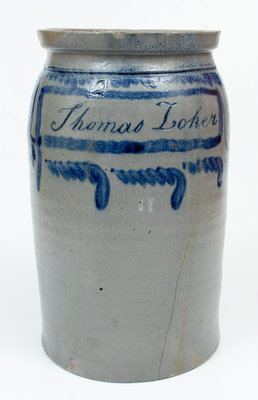 Very Rare Baltimore, MD Stoneware Presentation Jar Inscribed 