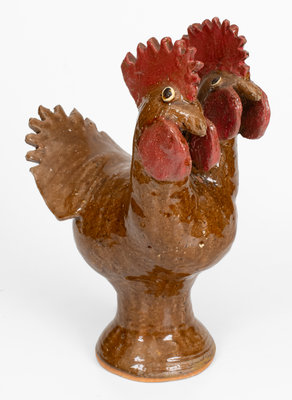 Reggie Meaders Two-Headed Rooster Figure