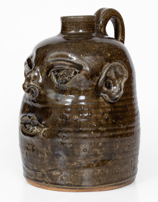 David Meaders Face Jug with Rock Eyes