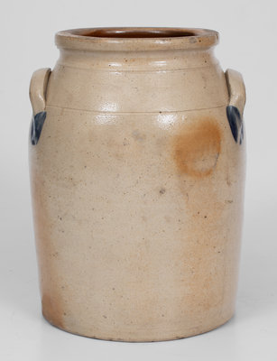 Rare COWDEN & WILCOX / HARRISBURG, PA Stoneware Jar w/ Bird Decoration