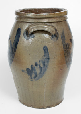 Exceptional Four-Gallon Stoneware Jar w/ Elaborate Decoration, attrib. Decker Pottery, Chucky Valley, Tennessee