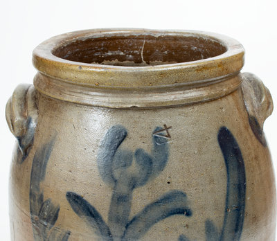 Exceptional Four-Gallon Stoneware Jar w/ Elaborate Decoration, attrib. Decker Pottery, Chucky Valley, Tennessee