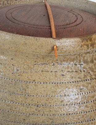 5 Gal. E. S. CRAVEN, Randolph County, North Carolina Stoneware Jar