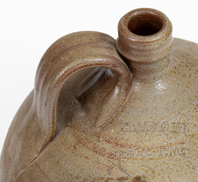 J. M. YOW / ERECT, NC Squat-Shaped Stoneware Jug