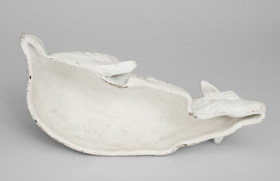 Unusual Burslem, England Parian Ware Lamb Figure w/ Signature by Potter