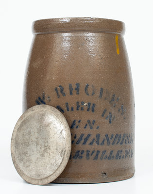 COTTAGEVILLE, W. VA Stoneware Advertising Canning Jar