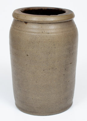 Attrib. D. G. Thompson, Morgantown, WV Stoneware Jar w/ Bellflower Decoration
