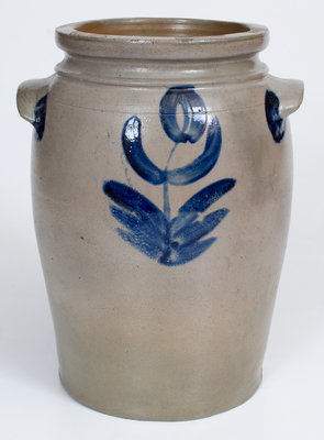 B.C. MILBURN / ALEXA (Alexandria, VA) Stoneware Jar w/ Bold Cobalt Decoration