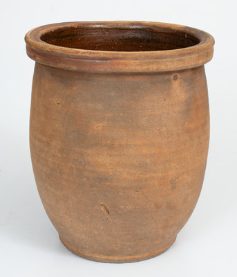 Very Rare and Important Redware Jar by African-American Shenandoah Valley Potter Abraham Spencer