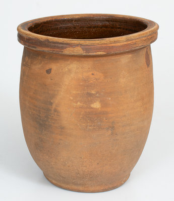 Very Rare and Important Redware Jar by African-American Shenandoah Valley Potter Abraham Spencer