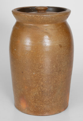 H. H. ZIGLER / NEWVILLE, PA Lidded Stoneware Jar, c1852-65