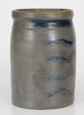 Small-Sized Palatine, West Virginia, Stoneware Canning Jar w/ Five-Stripe Decoration