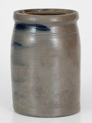 Small-Sized Palatine, West Virginia, Stoneware Canning Jar w/ Five-Stripe Decoration