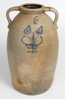 J. Lambright / Newport, Ohio Six-Gallon Open-Handled Stoneware Jar