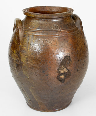 Rare American Stoneware Jar w/ Impressed