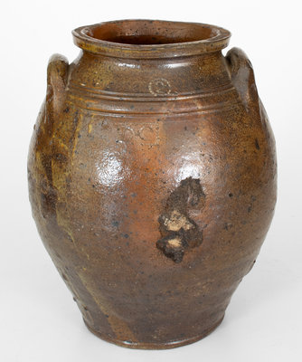 Rare American Stoneware Jar w/ Impressed