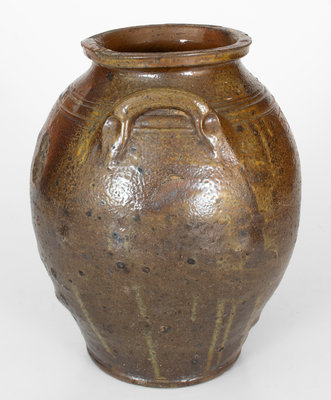 Rare American Stoneware Jar w/ Impressed