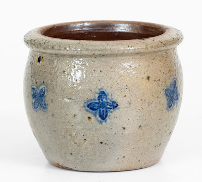 Rare "EW" Ohio River Valley Stoneware Jar, possibly Ezekiel Wood, Maysville, Kentucky