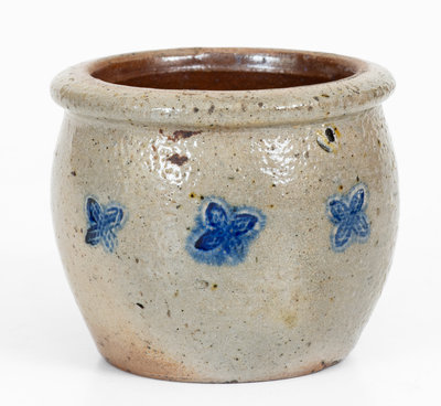 Rare "EW" Ohio River Valley Stoneware Jar, possibly Ezekiel Wood, Maysville, Kentucky