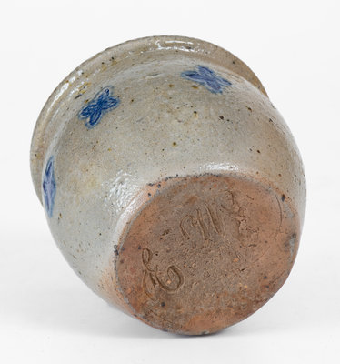 Rare "EW" Ohio River Valley Stoneware Jar, possibly Ezekiel Wood, Maysville, Kentucky