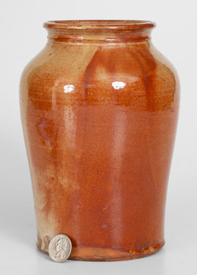 Glazed Redware Jar, Vermont or Maine origin, second quarter 19th century