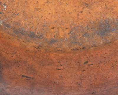 Unusual Slip-Decorated Redware Bowl Marked 