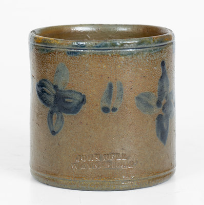 Important and Unique JOHN BELL / WAYNESBORO Stoneware Mug with Cobalt Decoration