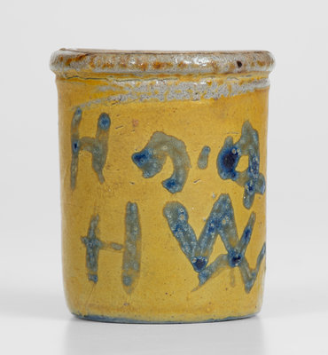 Unusual Miniature Stoneware Jar, American, circa 1850-1885, Midwestern or PA origin