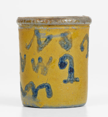 Unusual Miniature Stoneware Jar, American, circa 1850-1885, Midwestern or PA origin